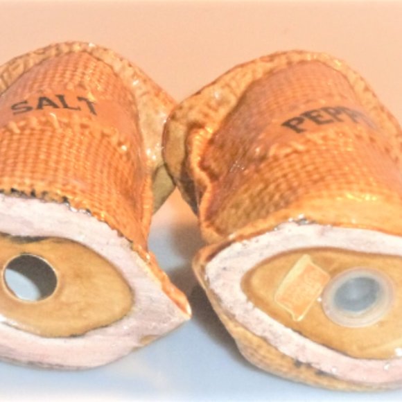 Vintage POTATO SACK Salt & Pepper Shakers Hand Painted Salt & Pepper Collection - Picture 5 of 6